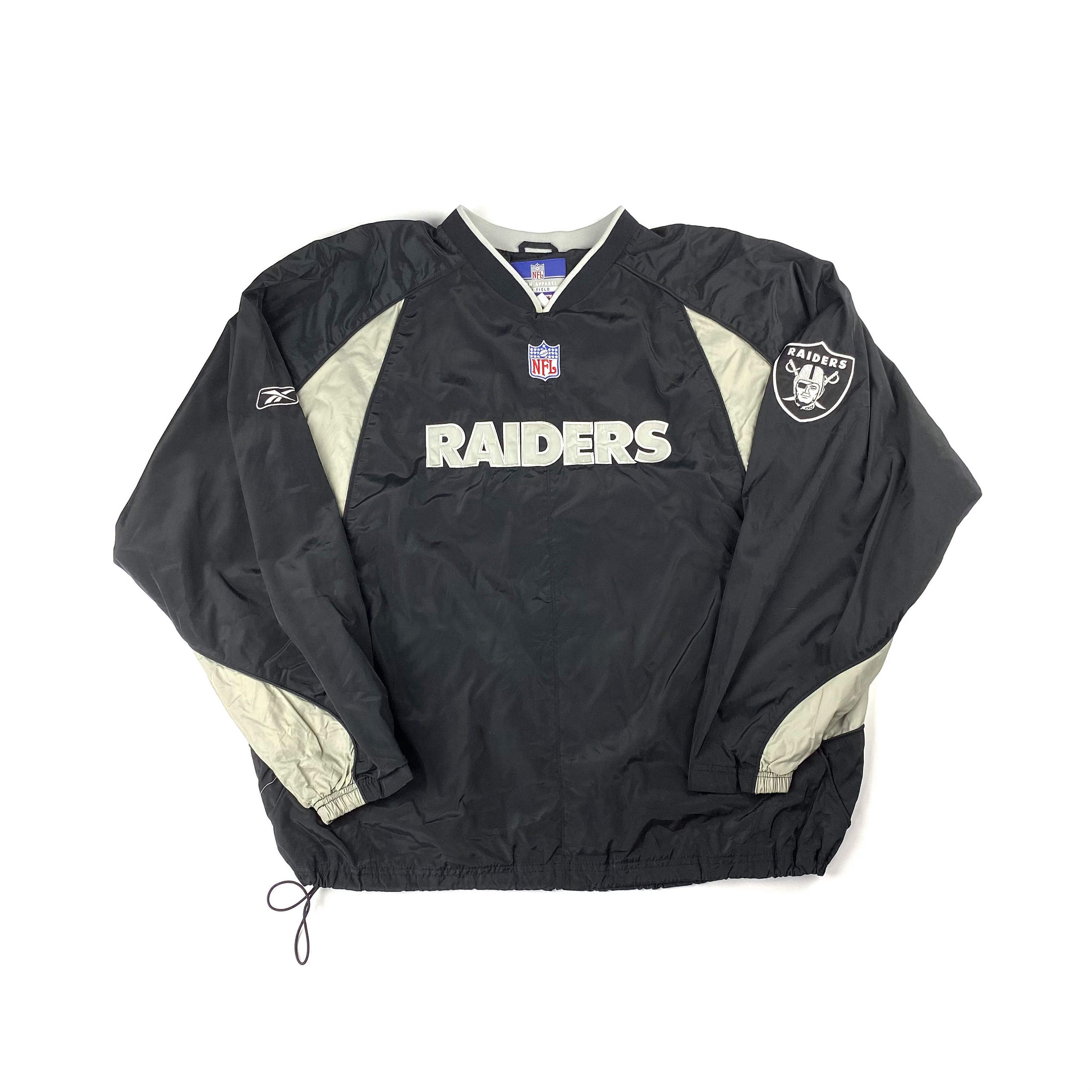 raiders pullover windbreaker