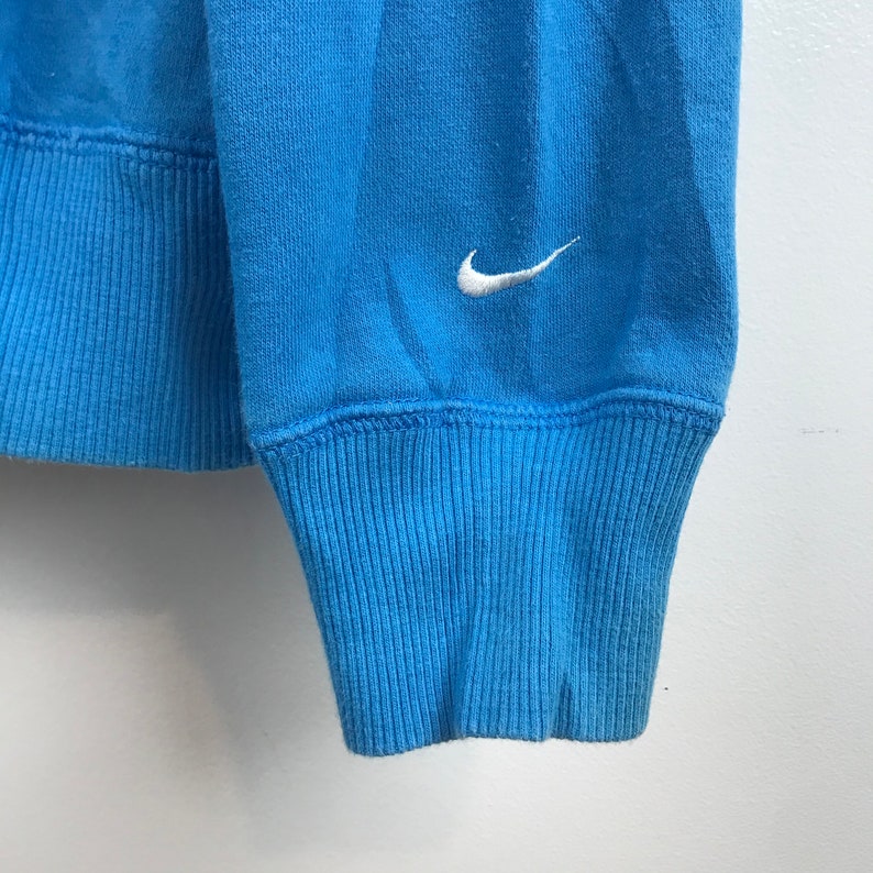 Vintage NIKE Big Logo Blue Hoodie Sweater Lrg 90s | Etsy