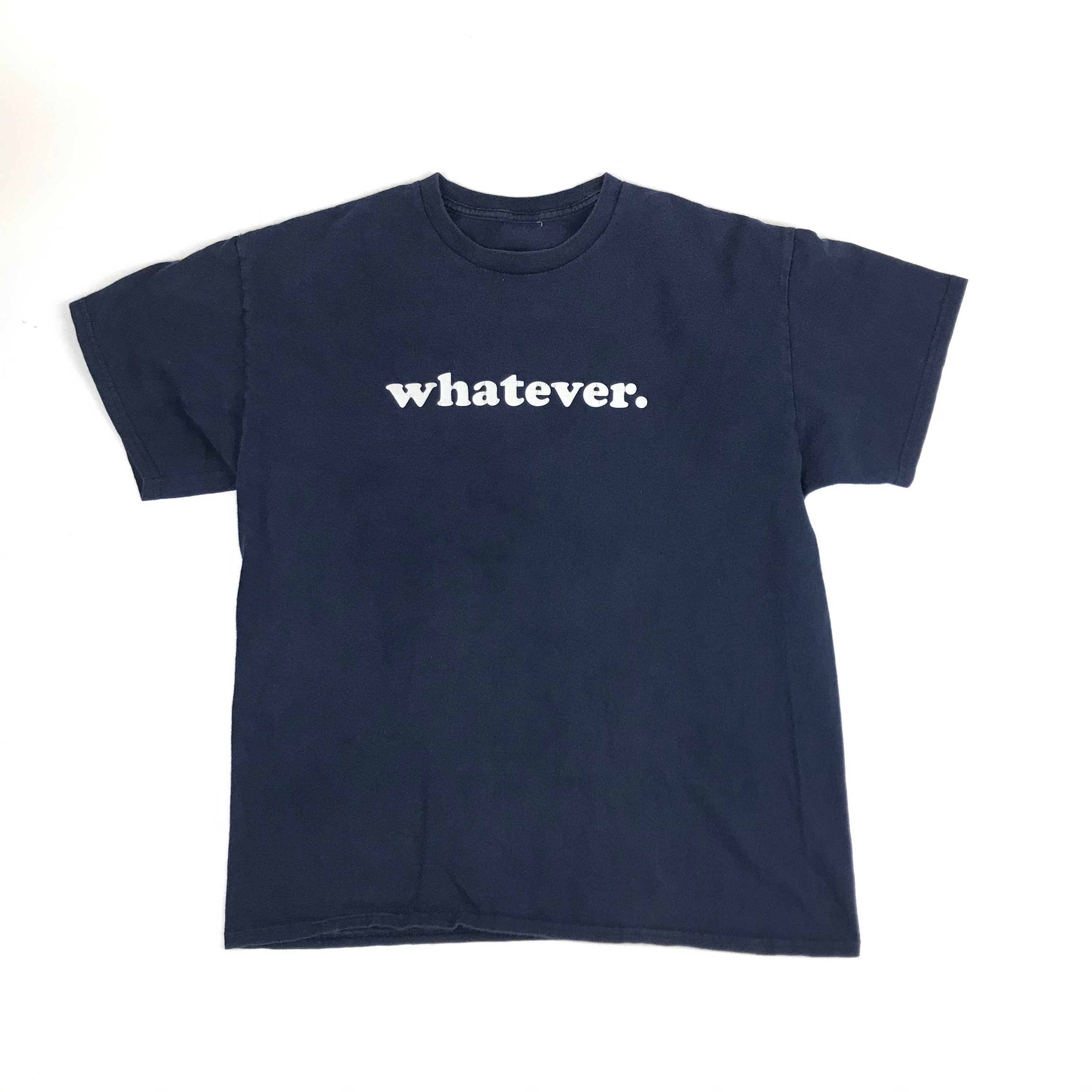 Vintage WHATEVER Big Print Faded Navy T-Shirt Lrg 90s | Etsy