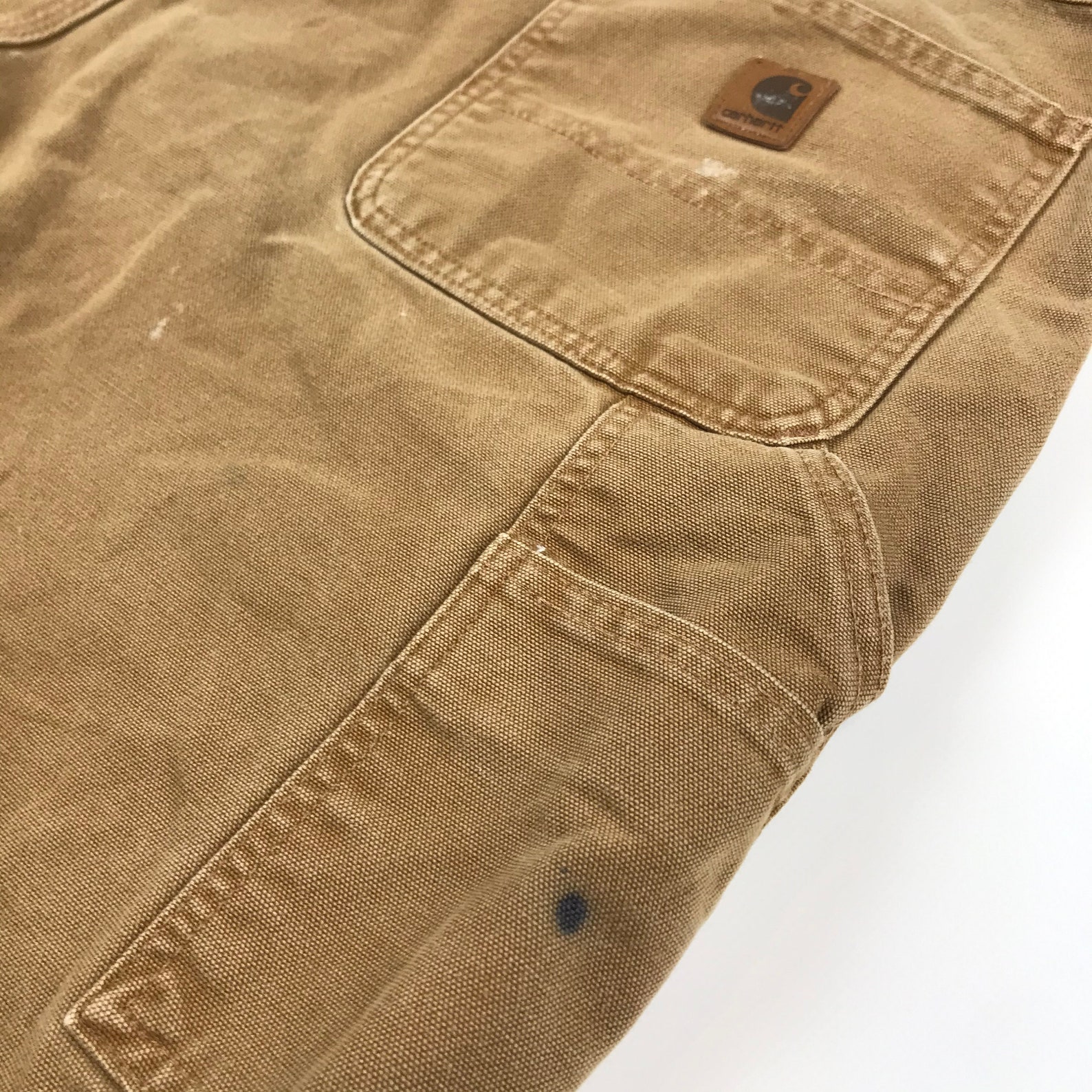 Vintage Carhartt Patch Logo Brown Faded Carpenter Pants | Etsy