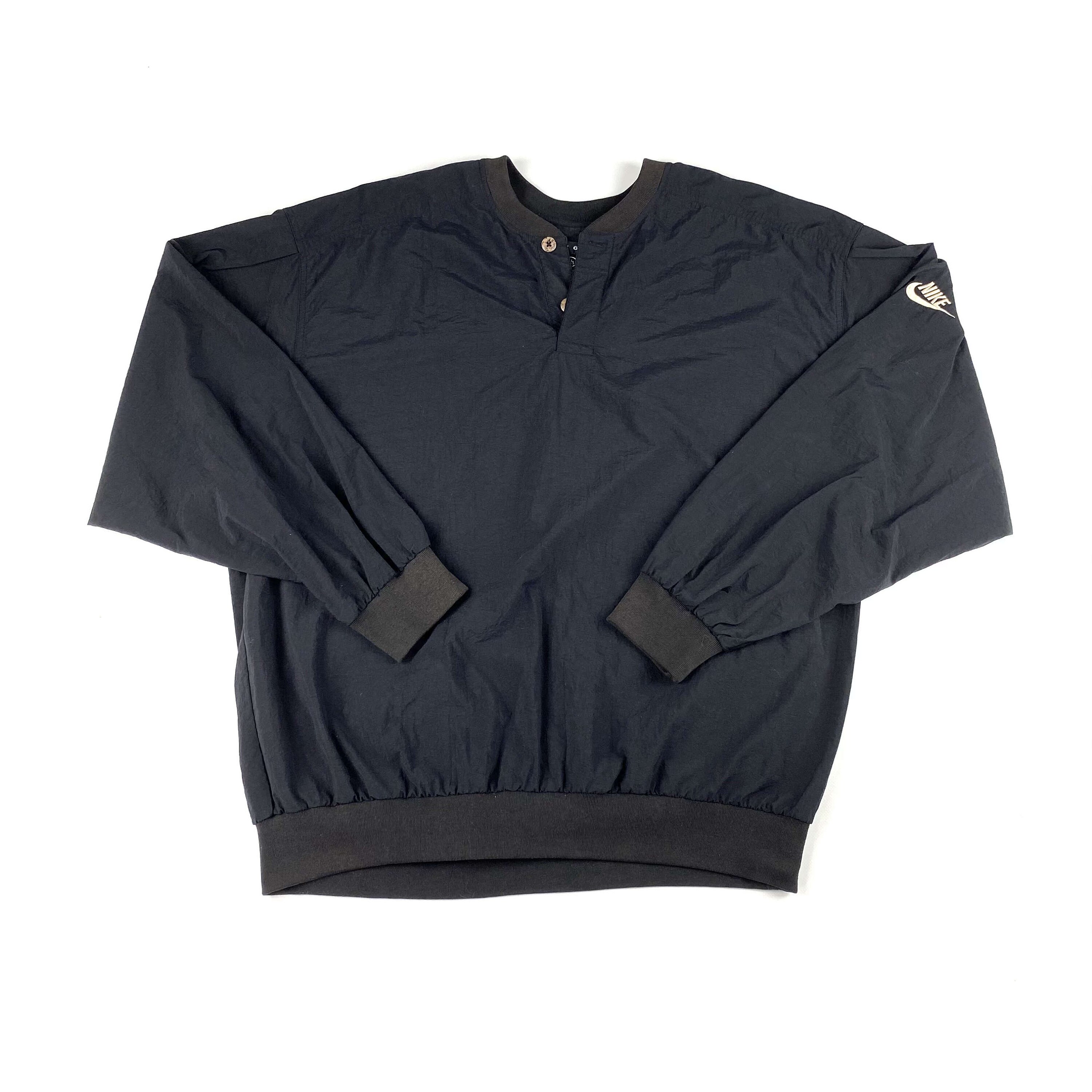 Vintage Nike Men's XL Zip Up Windbreaker Jacket w Pockets Black Maroon White | eBay