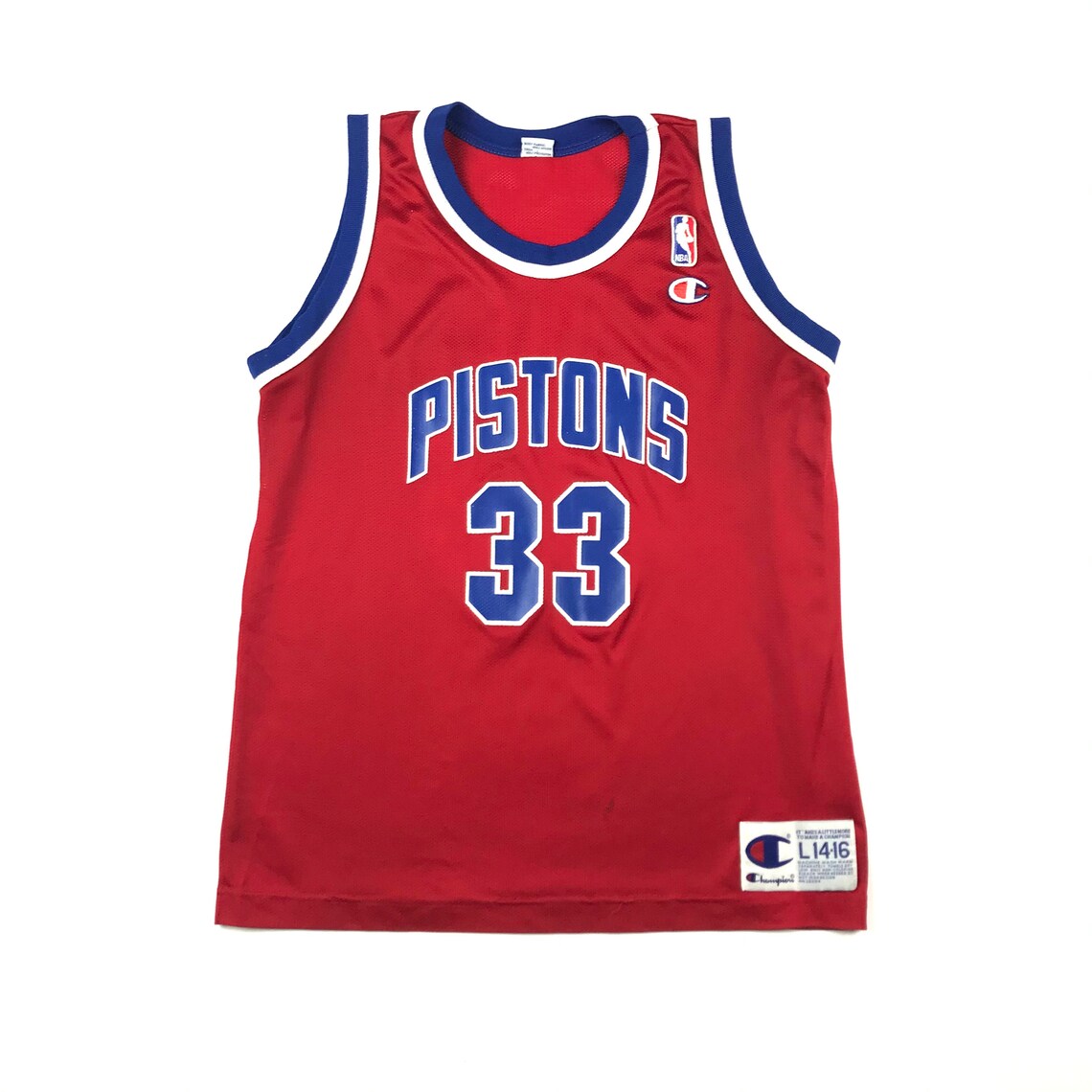 Vintage NBA Champion Pistons 33 Basketball Jersey Sz Lrg Etsy