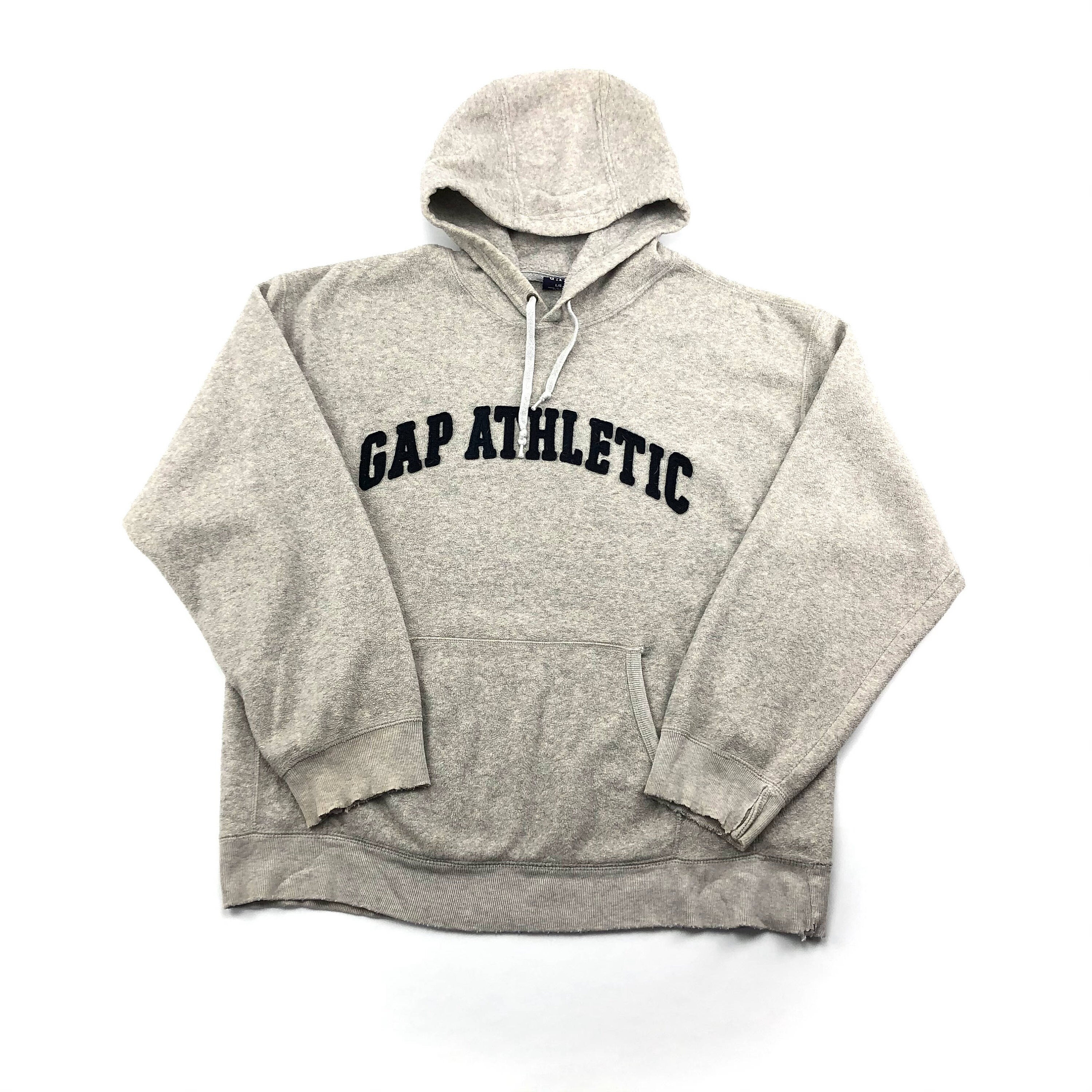 Vintage GAP Athletic Fleece Hoodie Sweatshirt Sz Lrg Etsy