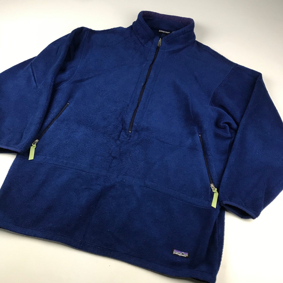 Vintage 90s Patagonia Blue Fleece Pullover Sweatshirt Sz XL | Etsy