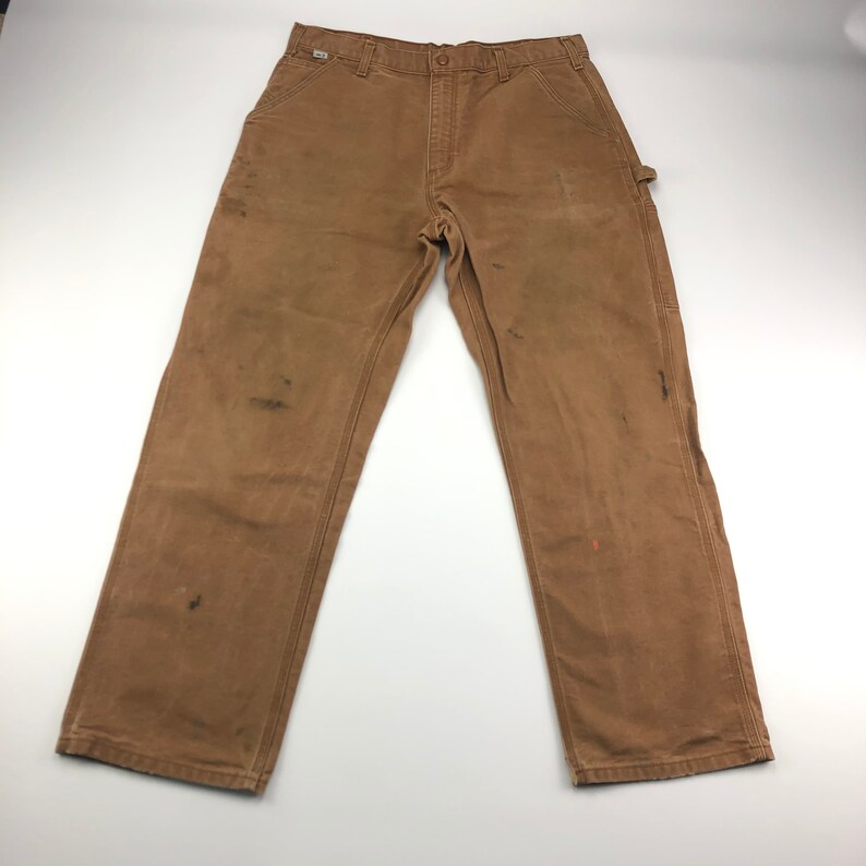 Vintage Carhartt FR Faded Brown Carpenter Pants Size 36x30 | Etsy