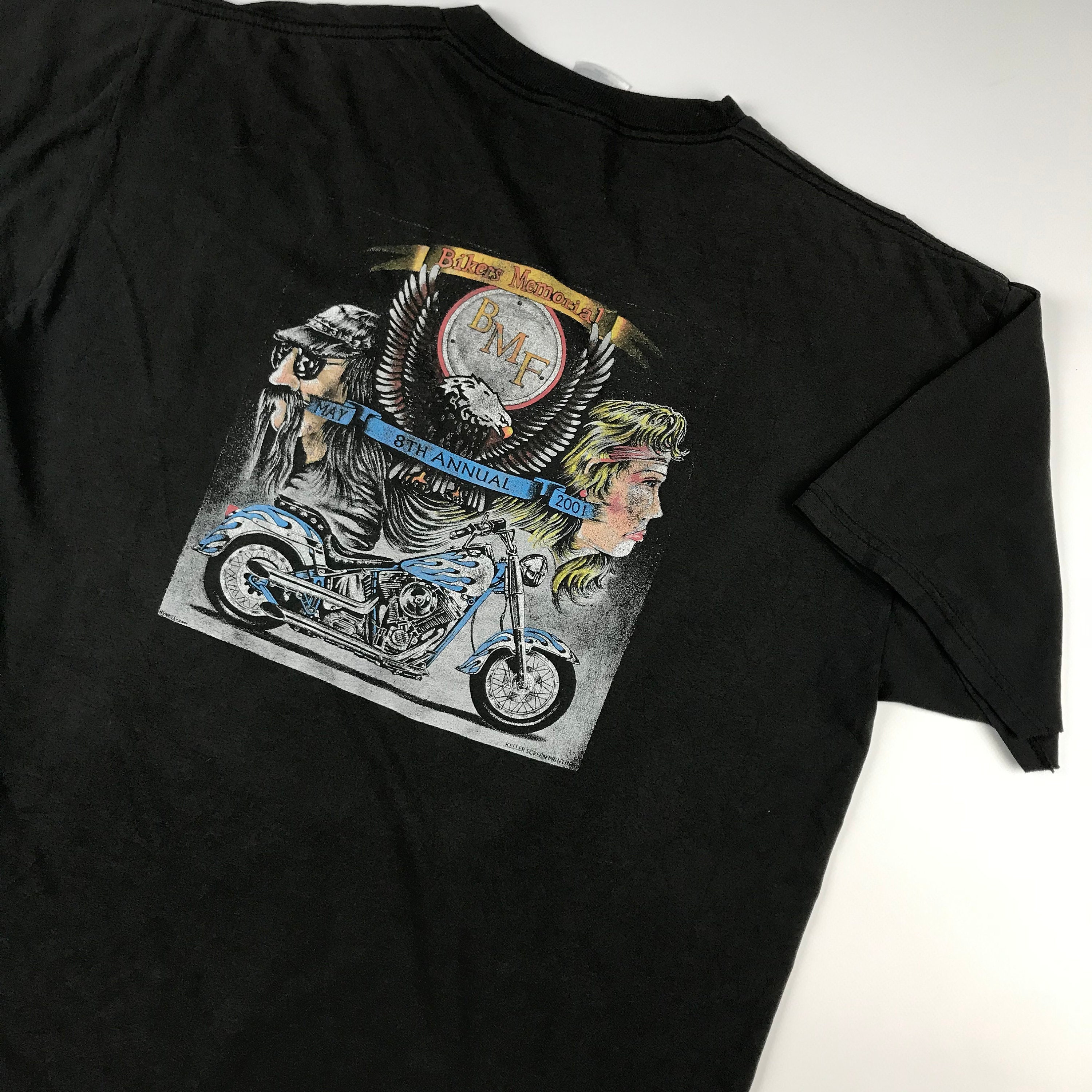 Vintage Bikers Memorial Motorcycle Graphic Print T-Shirt | Etsy