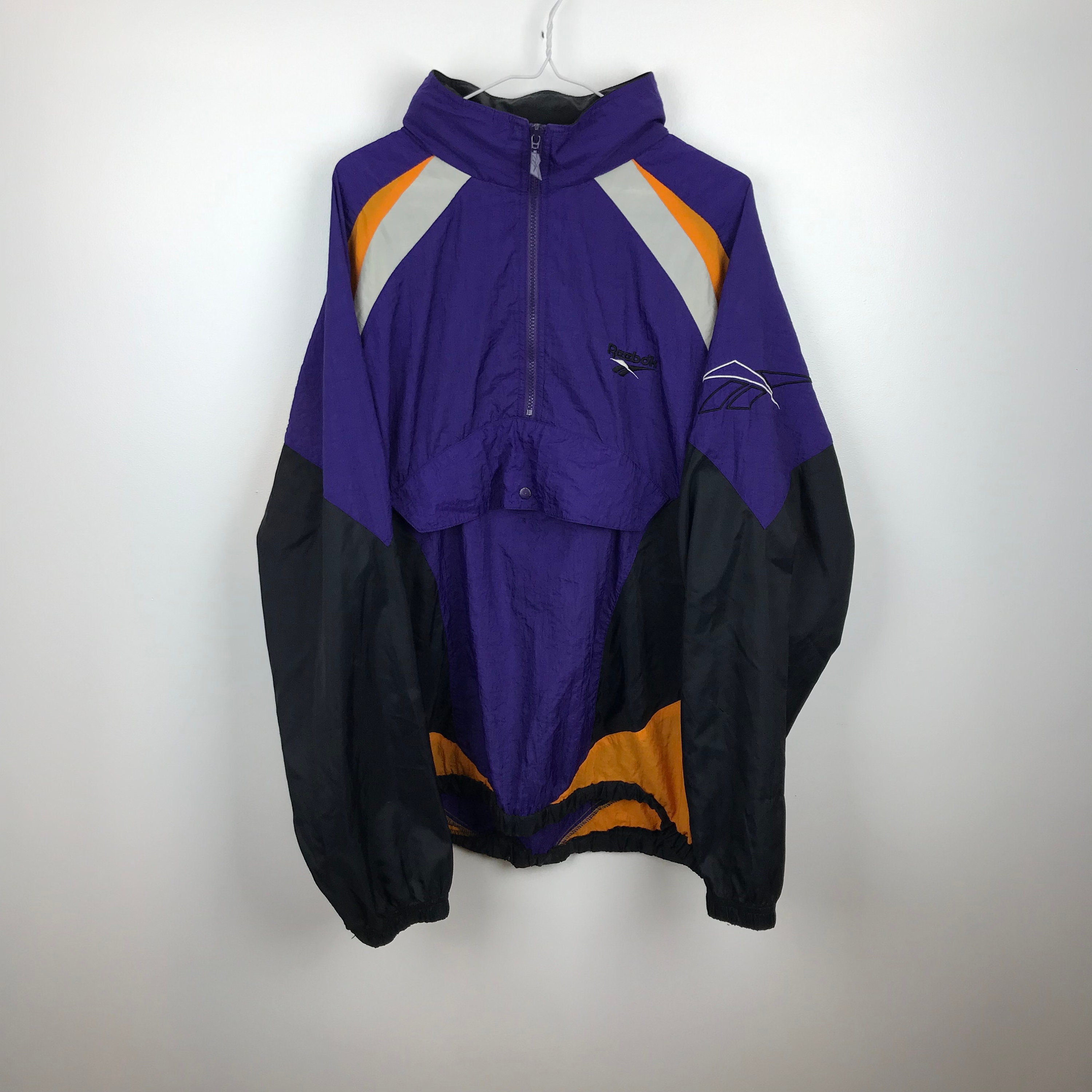reebok jacket vintage orange