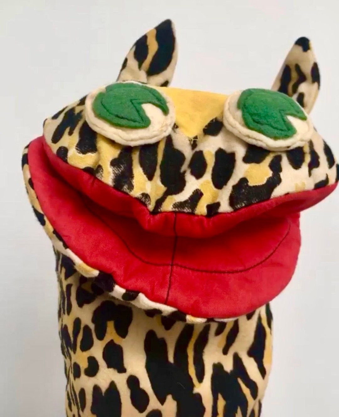 Vintage Handmade Cheetah Hand Puppet - Etsy