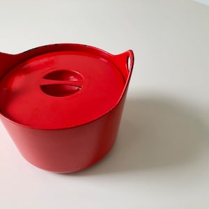 Vintage Rosenlew Timo Sarpaneva Red Enamel Pot / Dutch Oven (Finland)