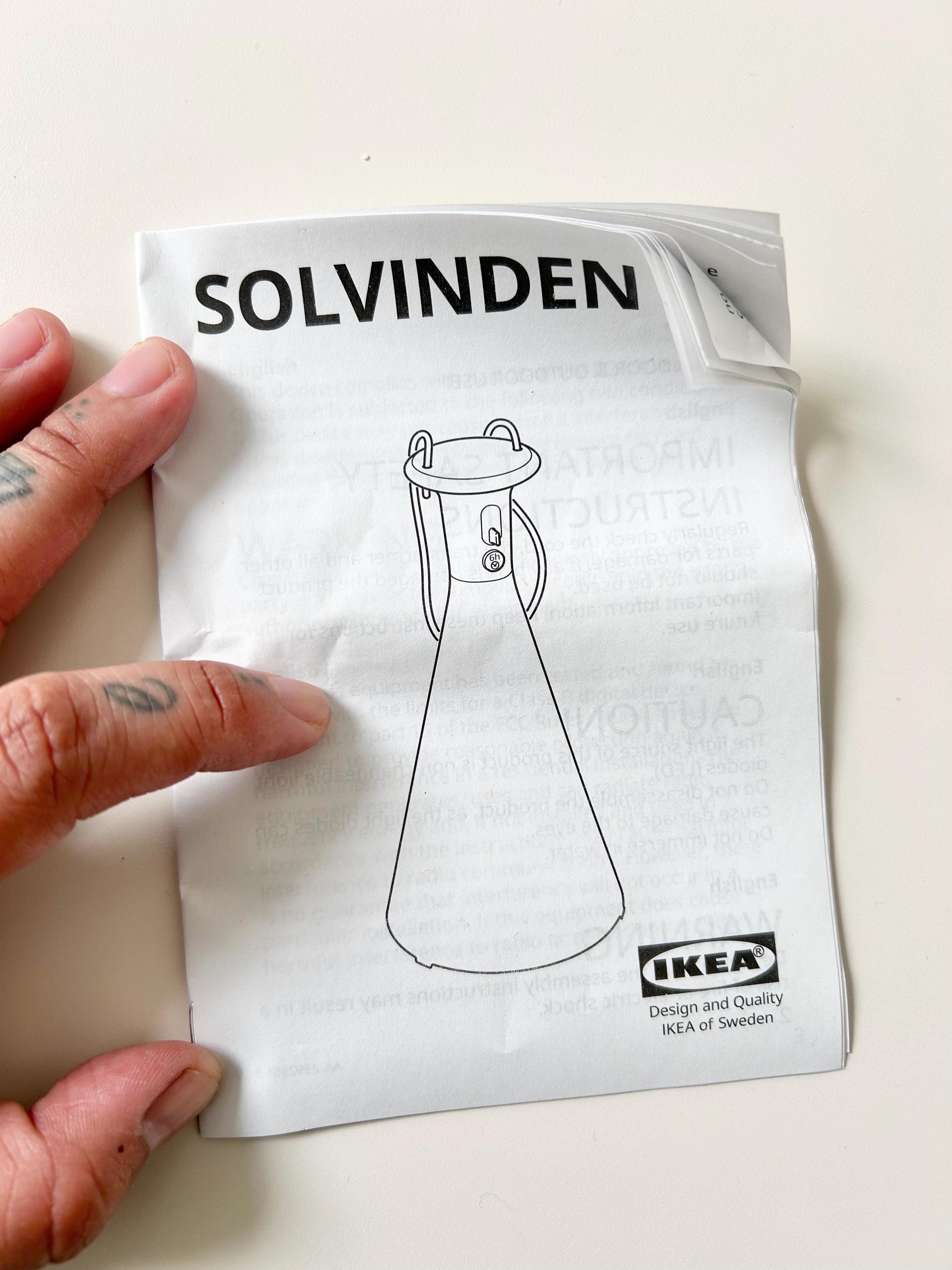 Retired Modern IKEA SOLVINDEN LED Portable Light (carl Ojerstam