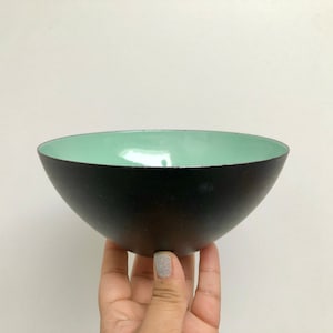 Bol vintage en émail Krenit Mint (Herbert Krenchel) Danemark