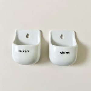 Vintage LaGardo Tackett Porcelain Coin Wall Pockets (Japan)