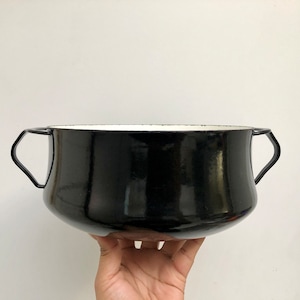 Vintage Dansk Kobenstyle 3 Quart Black Enamel Pot / Dutch Oven (France) No Lid