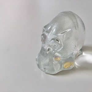 Vintage Goebel Glass Hippo Figurine / Paperweight (Germany)