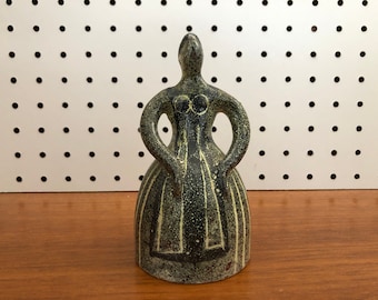 Vintage Alfaraz Spain Ceramic Bell Figurine (Miguel Duran-Loriga)