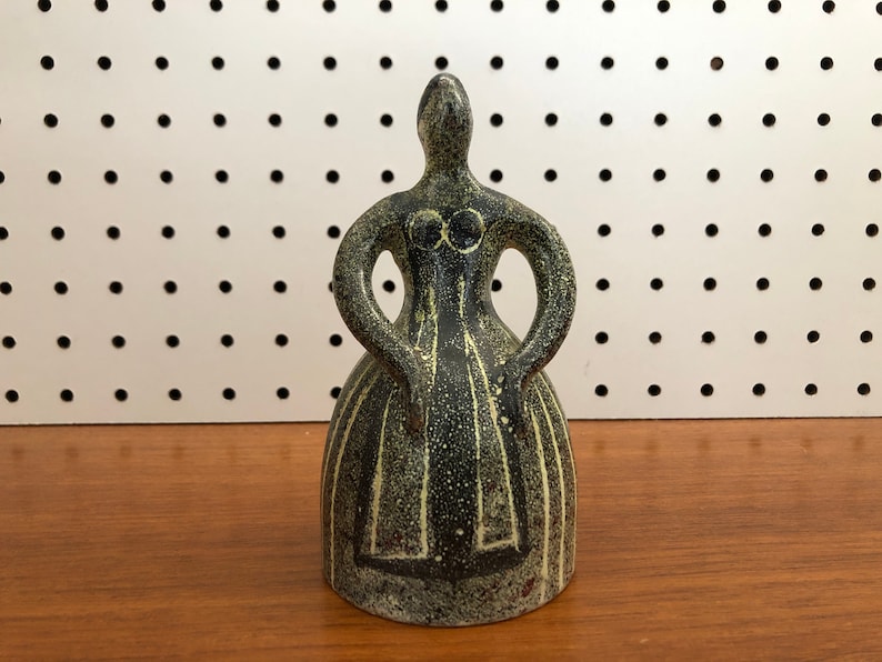 Vintage Alfaraz Spain Ceramic Bell Figurine Miguel Duran-Loriga image 1