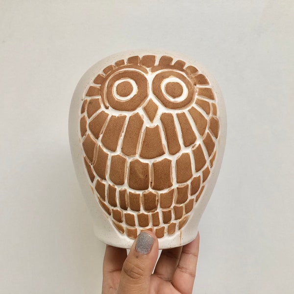 Modern David Stewart Style Owl Coin Bank