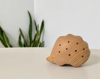 Vintage Wooden Hedgehog Figurine