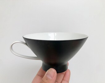 Vintage Rosenthal Raymond Loewy "Ebony Black" Cup Set (Germany)