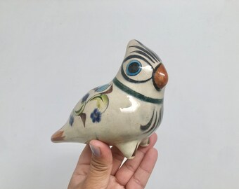 Vintage Tonala Hand Painted Parrot (Mexico)