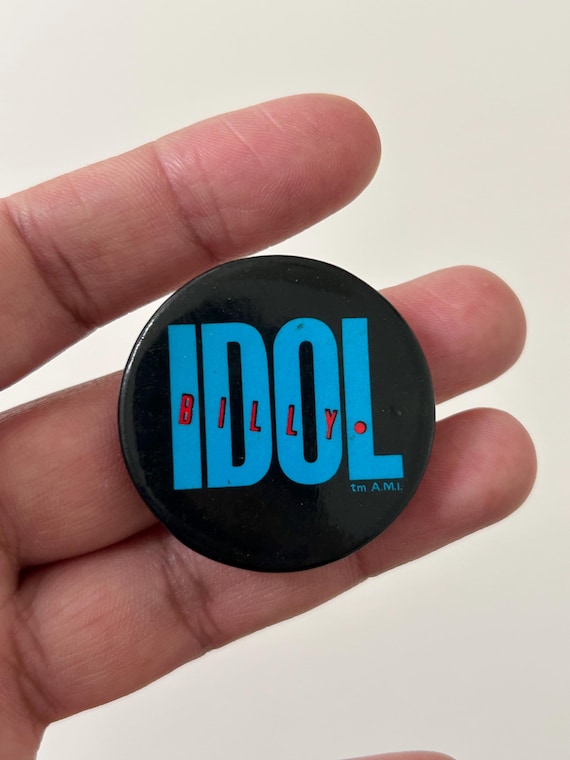 Vintage Billy Idol Lapel Button 80s