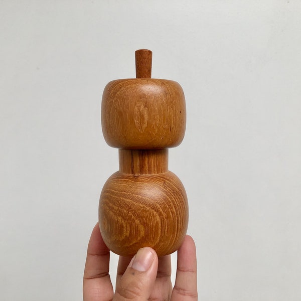 Vintage Dansk Jens Quistgaard “Acorn” Teak Wood Pepper Mill and Salt Shaker (Thailand)