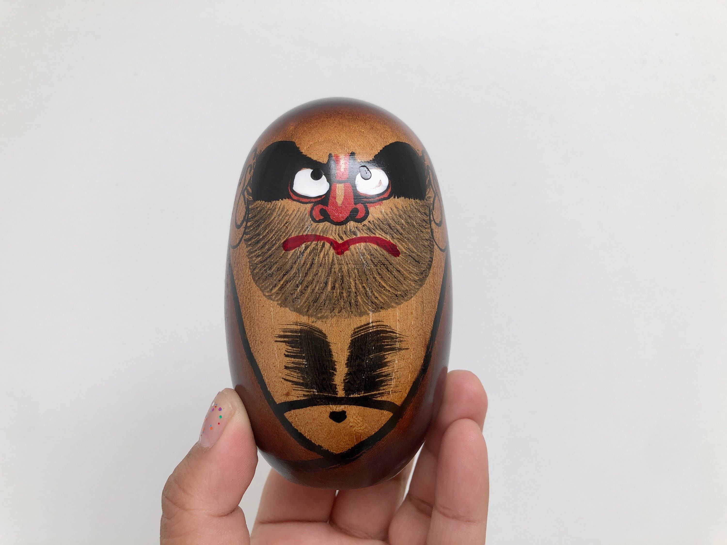 ダルマ木製　温根湯　Vintage Japanese Wooden Daruma Vintage Wooden Daruma Doll (japan) - Etsy