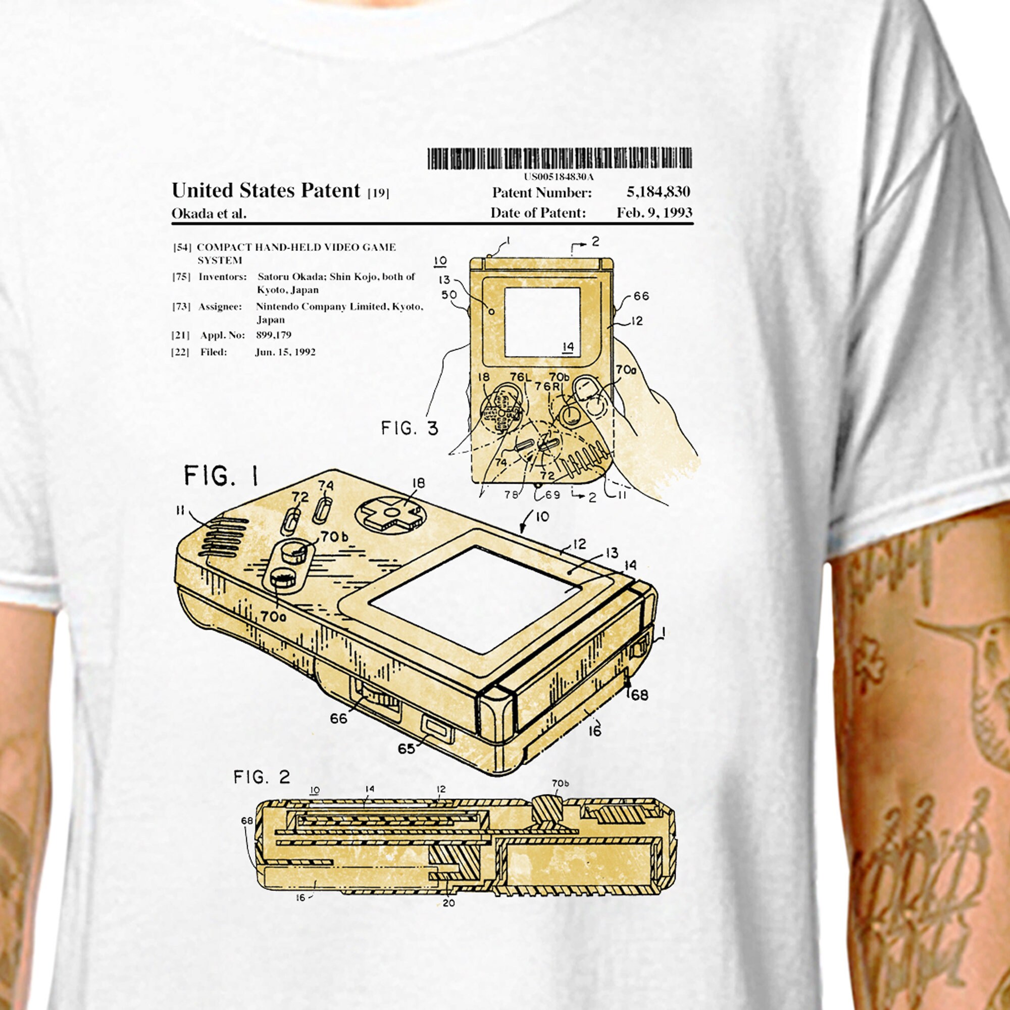 Nintendo Gameboy US Patent ... see photos for Size Chart | Etsy