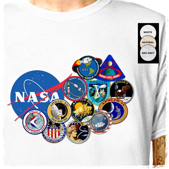 Download Nasa Apollo Flight Patches 100 Cotton T Shirt Manned Etsy
