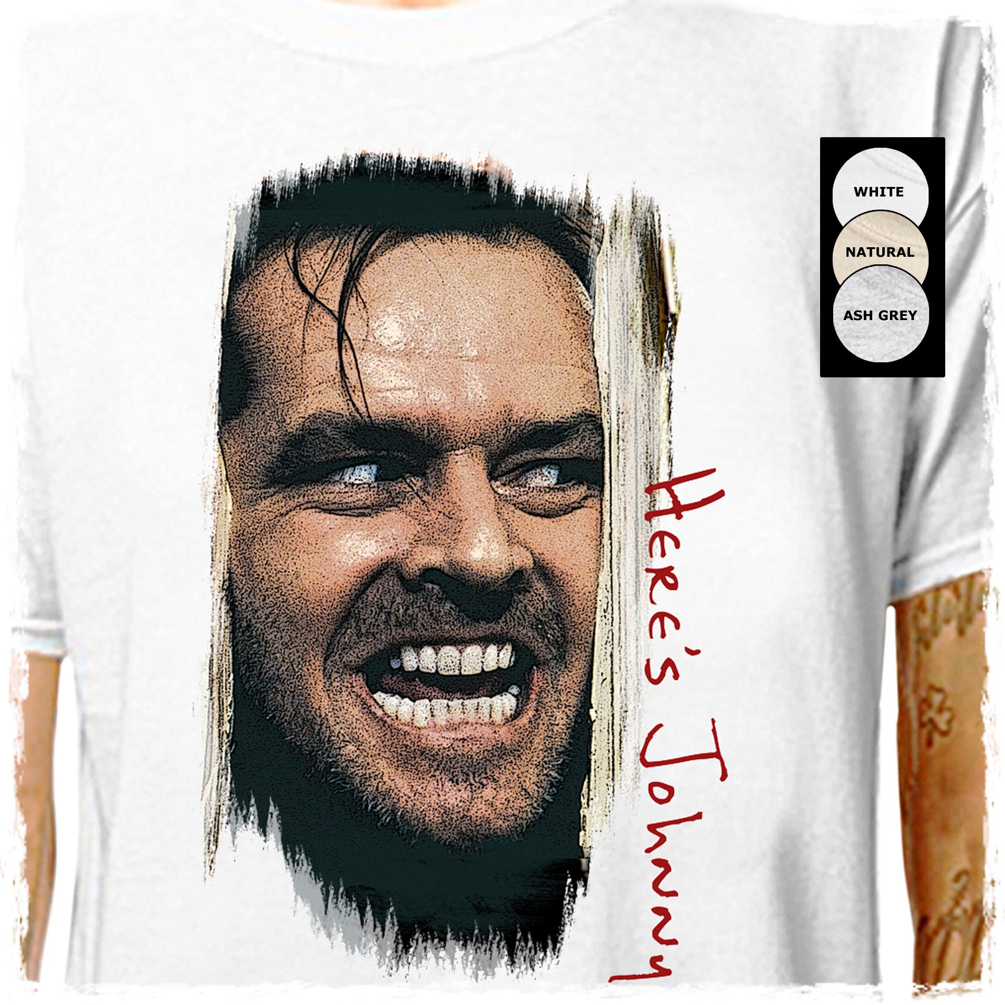 The Shining Here S Johnny 100 Cotton T Shirt Etsy Israel