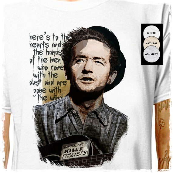 Woody Guthrie .. 100% Cotton T-shirt 