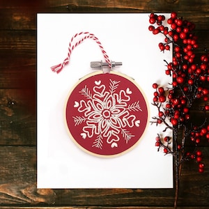 Full Embroidery Kit: Snowflake Christmas Decoration