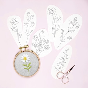Floral Embroidery Iron-On Transfers, Hand Embroidery Designs