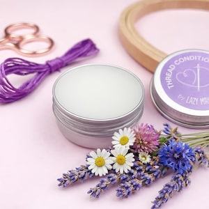 Summer Meadow Embroidery Thread Conditioner – Beeswax Thread Wax – Reduces knots and tangles
