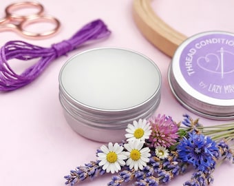 Summer Meadow Embroidery Thread Conditioner – Beeswax Thread Wax – Reduces knots and tangles