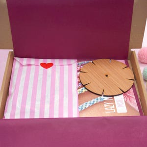 Friendship Bracelet Making Kit: Pastel Woven Bracelets, Easy DIY Craft gift with Wooden Loom image 10