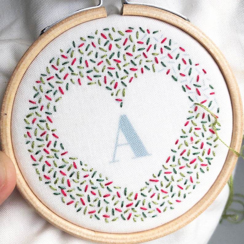 Full Embroidery Kit Personalised Hand Embroidery Project. Etsy