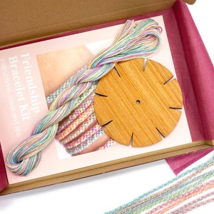 Friendship Bracelet Making Kit. Relaxing Craft Gift for Adults Children Teens. Pastel Threads to make over 15 Woven Friendship Bracelets. image 3