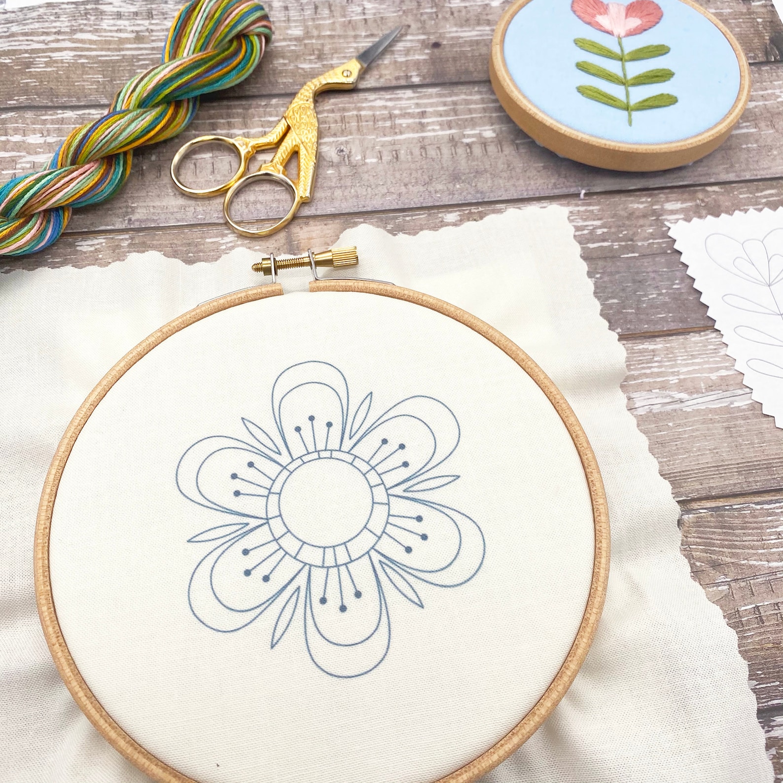 Iron on Embroidery Transfer Patterns Simple Floral designs Etsy