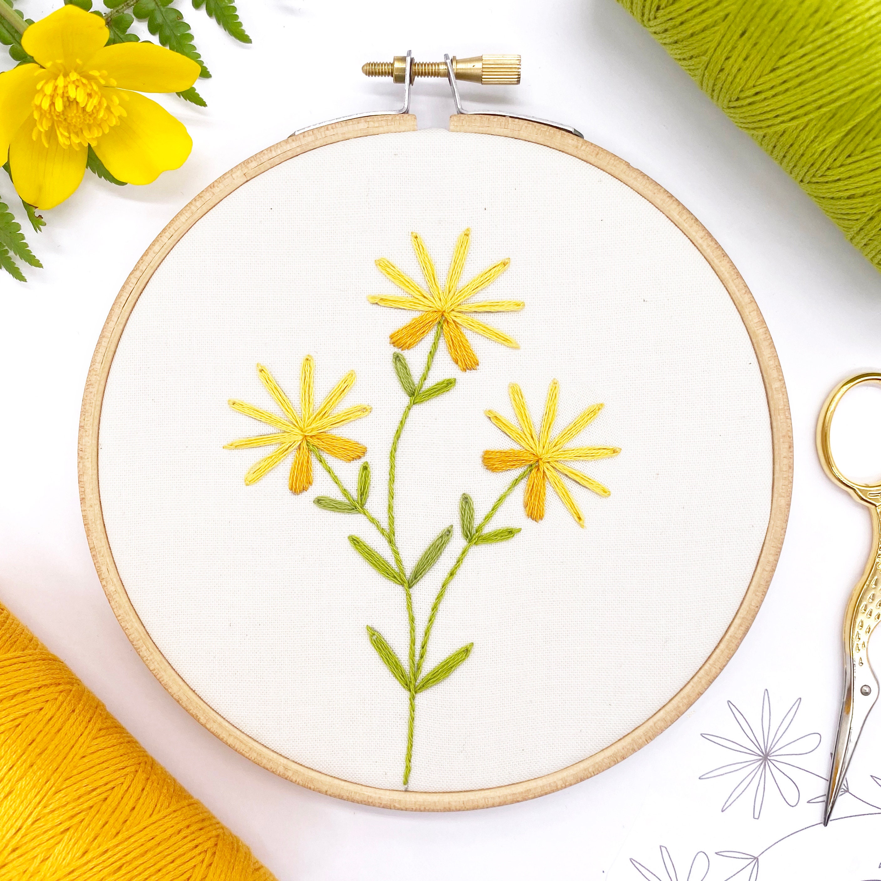 Iron on Embroidery Transfer Patterns Floral designs Big Etsy