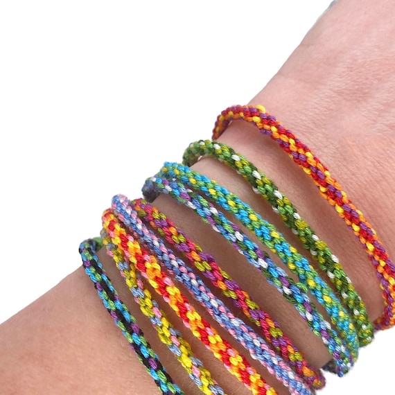 Friendship Bracelet Making Kit. Relaxing Craft Kit for Adults Children  Teens. Bright Rainbow Threads to Make Over 15 Woven Bracelets. 