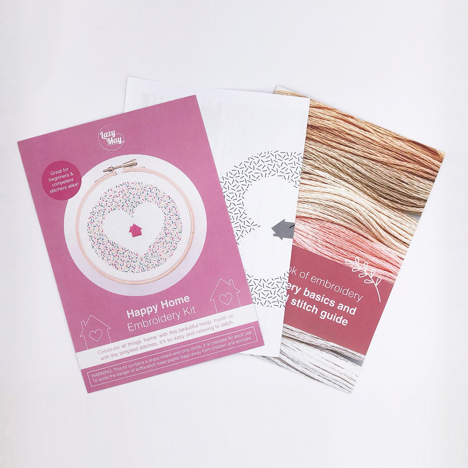 Full Embroidery Kit Happy Home Sewing Kit. Easy Modern Design Etsy UK