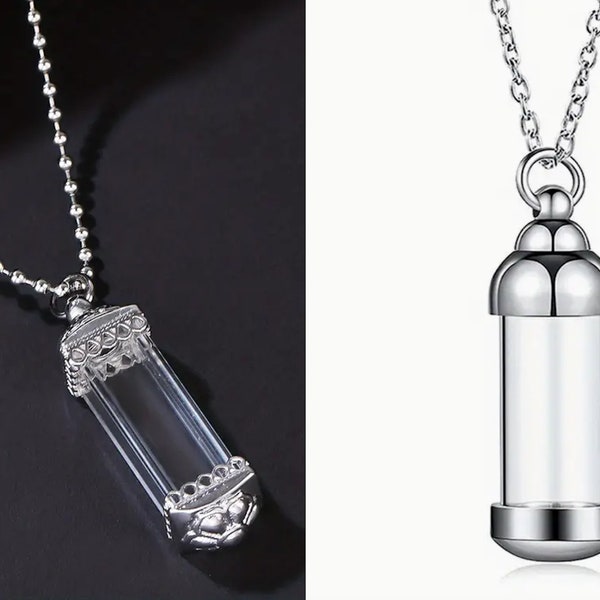 Glass Vial Pendant Etsy