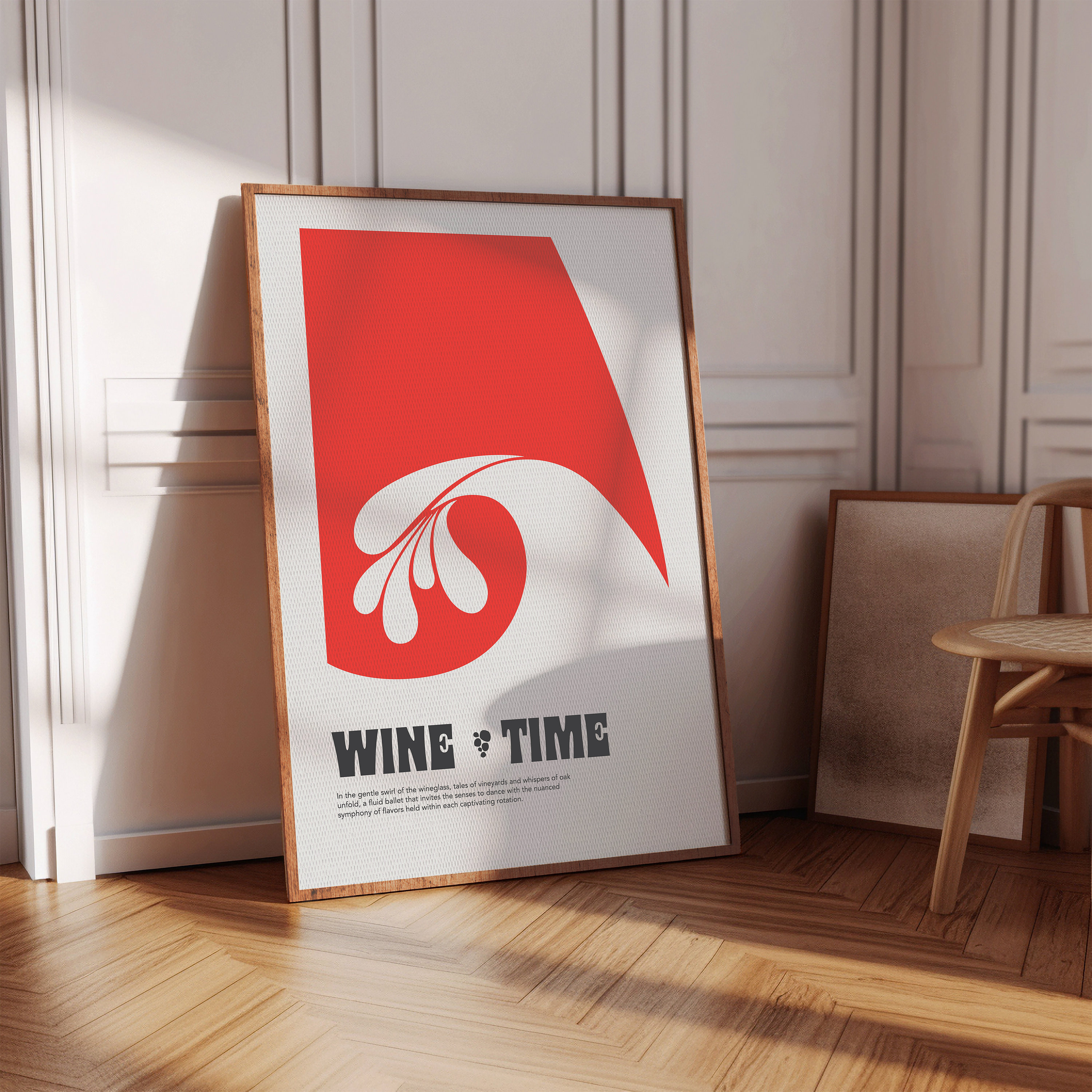 Wine Art Print - Wine Time - Red, Rose, White Wine - Giclée Fine