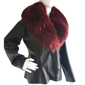 KuZu Paris レディース レザージャケット ブラック ブレザー コート レディース サイズ M / L