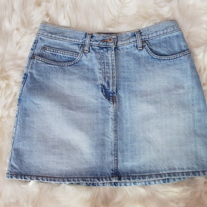 Vintage Dolce and Gabbana Jeans Skirt Women Girl Mini Skirt Blue Denim Size L