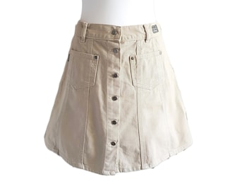 VERSACE Jeans Couture Skirt Vintage A-Line Retro Women Skirt Size M / L Made in Italy