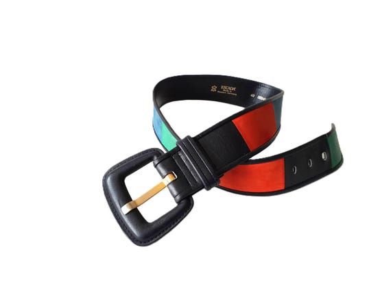 Vintage Escada Belt Black Leather Buckle Made in West  display picture 3