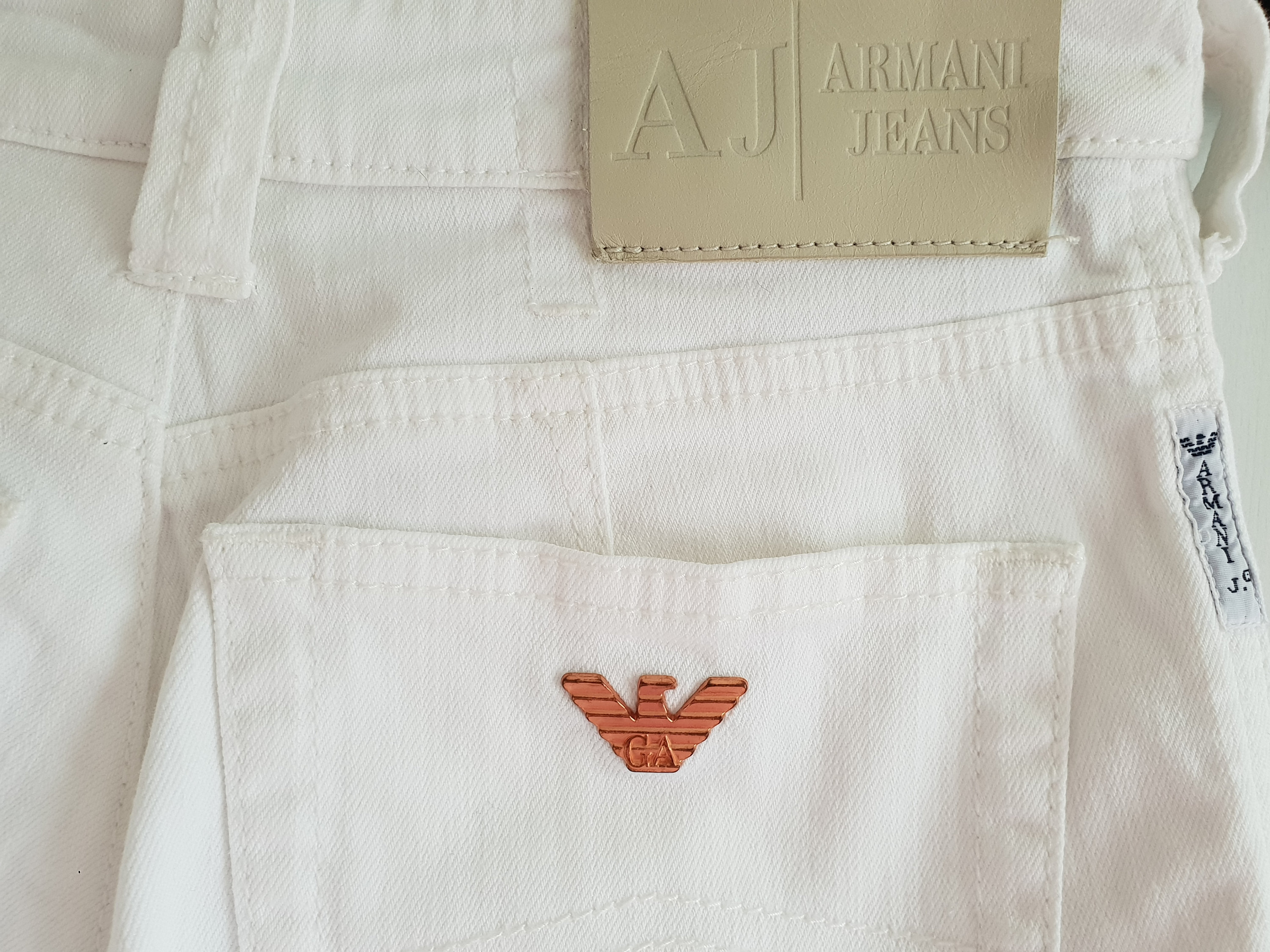 ARMANI Jeans White Pants Size XS / S W26 L30 26 X 30 - Etsy
