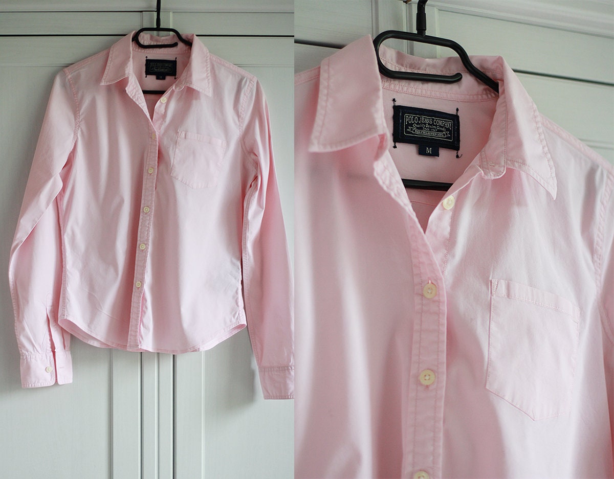 Vintage Ralph Lauren Shirt Oxford Blouse Slim Fit Light Pink - Etsy  Australia
